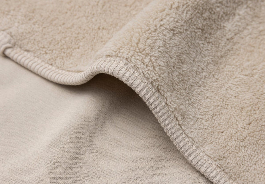 Jollein Wiegdeken Basic Jersey/Sherpa - Warm Sand 75X100Cm - Babywinkel - 8717329400115