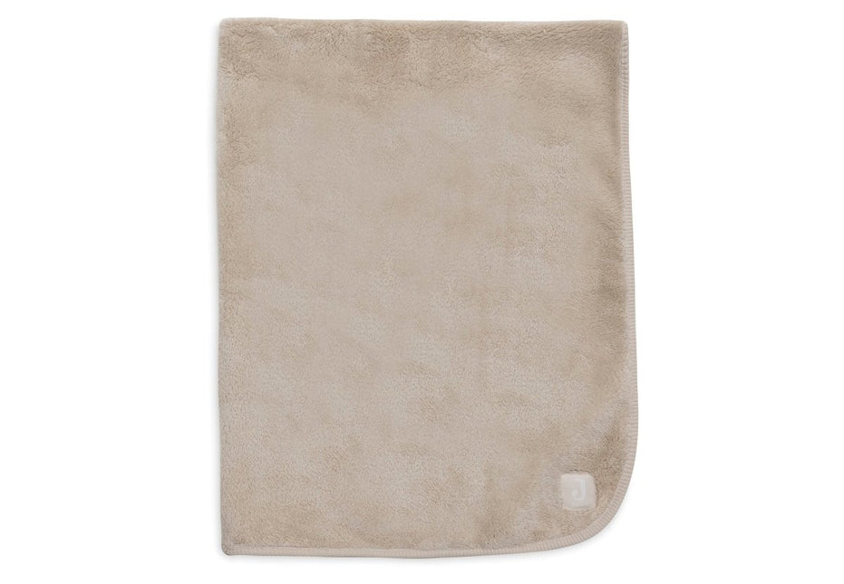 Jollein Wiegdeken Basic Jersey/Sherpa - Warm Sand 75X100Cm - Babywinkel - 8717329400115