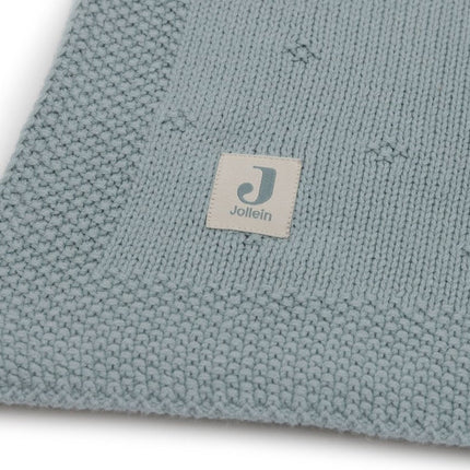 Jollein Wiegdeken Cosy Knit Sea Green 75 X 100 Cm - Jollein - Babywinkel - 8717329386570
