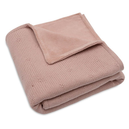 Jollein Wiegdeken Cosy Knit Wild Rose/Velvet 75 X 100 Cm koop je bij Babywinkel