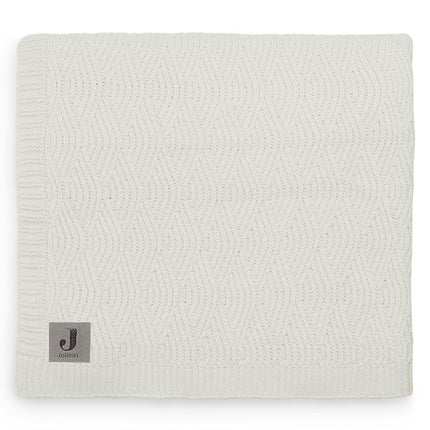 Jollein Wiegdeken River Knit Cream White 75x100cm - Jollein - Babywinkel - 8717329352155