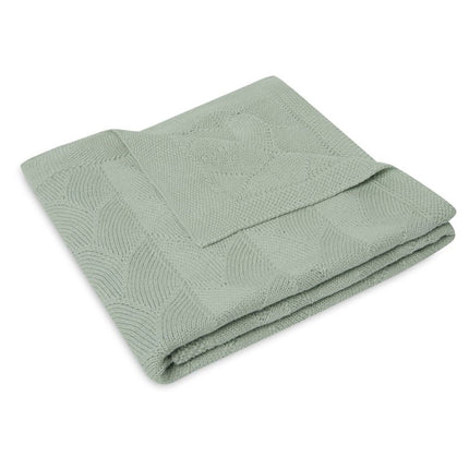 Jollein Wiegdeken Shell Knit Sea Foam 75x100cm - Jollein - Babywinkel - 8717329373648