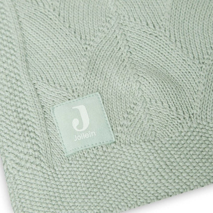 Jollein Wiegdeken Shell Knit Sea Foam 75x100cm - Jollein - Babywinkel - 8717329373648