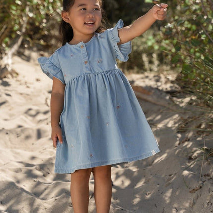 Jurkje korte mouw Denim koop je bij Babywinkel