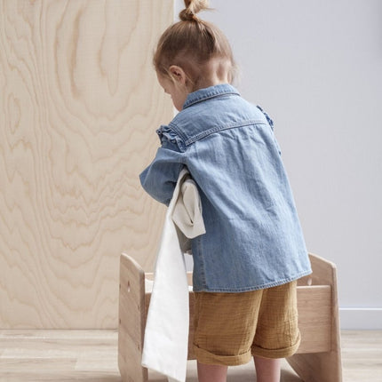 Kid's Concept Houten Poppenwieg met Beddengoed koop je bij Babywinkel