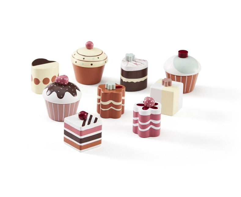 Kid's Concept Houten Speelgoed Taarten 9st koop je bij Babywinkel