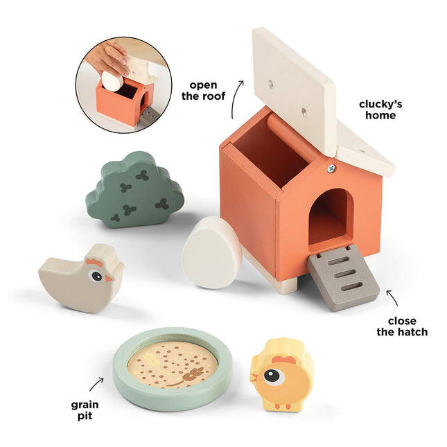 Kleine boerderijspeelset Clucky Kleurenmix koop je bij Babywinkel