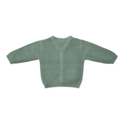 Cardigan lavorato a maglia Verde Foresta