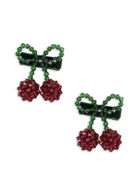 Konges Slojd 2 Pack Cherry Hair Clip Red/Glitter - Babywinkel - 5715681044711