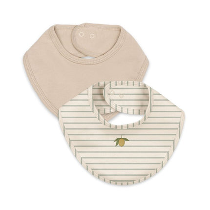 Konges Slojd Basic 2 Pack Bib Tea Stripe - Babywinkel - 5715681002513