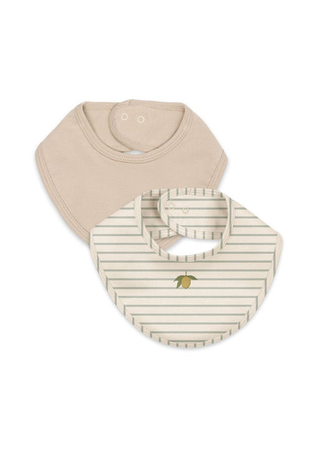 Konges Slojd Basic 2 Pack Bib Tea Stripe - Babywinkel - 5715681002513
