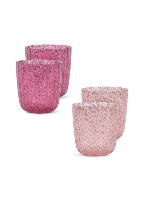 Konges Slojd Bekertje Glitter Sparkling Pink 4st koop je bij Babywinkel