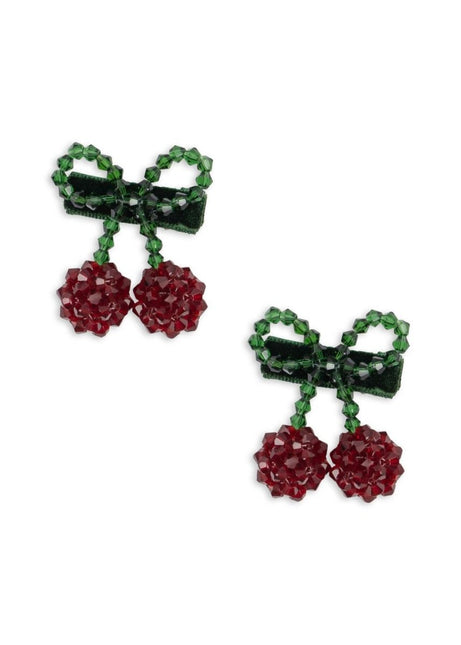 Konges Slojd Haarspeldje Baby Kersen Red/Glitter 2St - Konges Slojd - Babywinkel - 5715681044704
