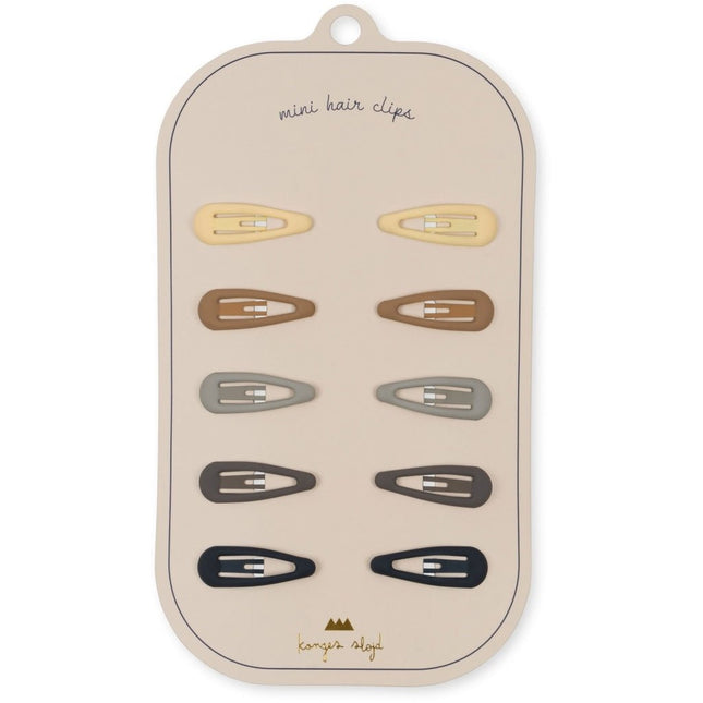Konges Slojd Haarspeldje Baby Mini Drop Blue Shades 10st - Konges Slojd - Babywinkel - 5715404009058