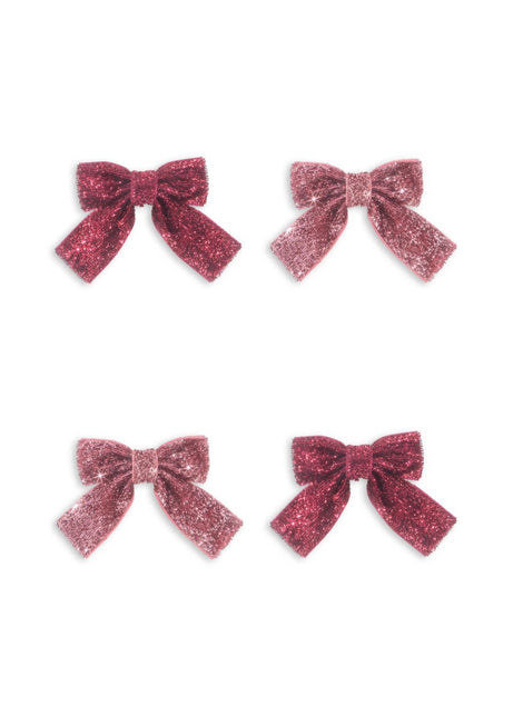 Konges Slojd Haarspeldje Baby Strik Pink Mix 4St - Konges Slojd - Babywinkel - 5715681043608