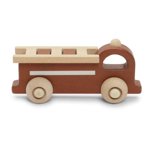 Konges Slojd Houten Speelgoed Fire Truck Nature Rijdbaar - Konges Slojd - Babywinkel - 5712982966377