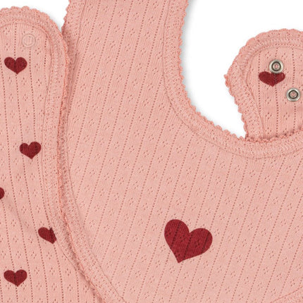 Konges Slojd Minnie 2 Pack Bib Mellow Rose - Babywinkel - 5715681027776