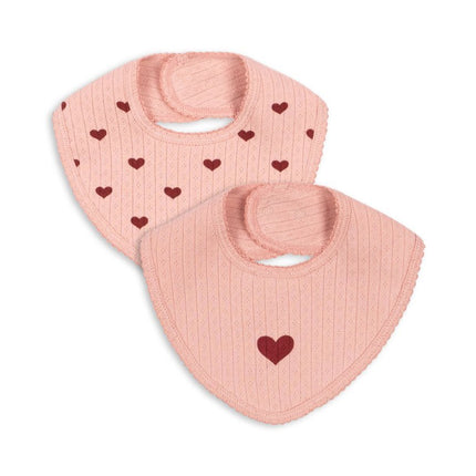 Konges Slojd Minnie 2 Pack Bib Mellow Rose - Babywinkel - 5715681027776