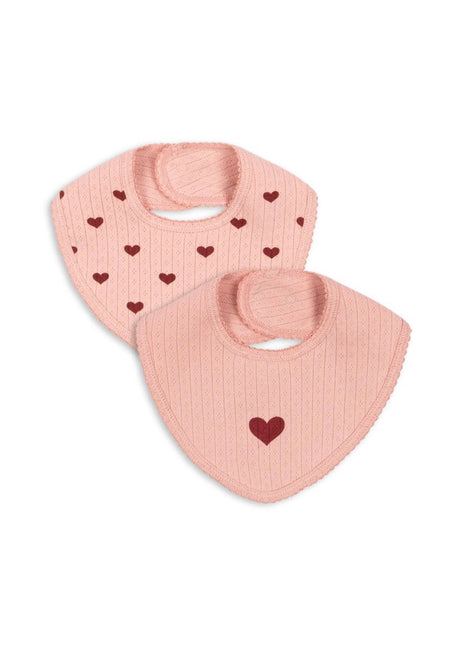 Konges Slojd Minnie 2 Pack Bib Mellow Rose - Babywinkel - 5715681027776