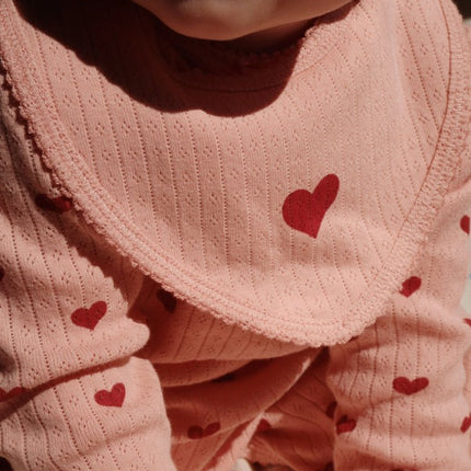 Konges Slojd Minnie 2 Pack Bib Mellow Rose - Babywinkel - 5715681027776