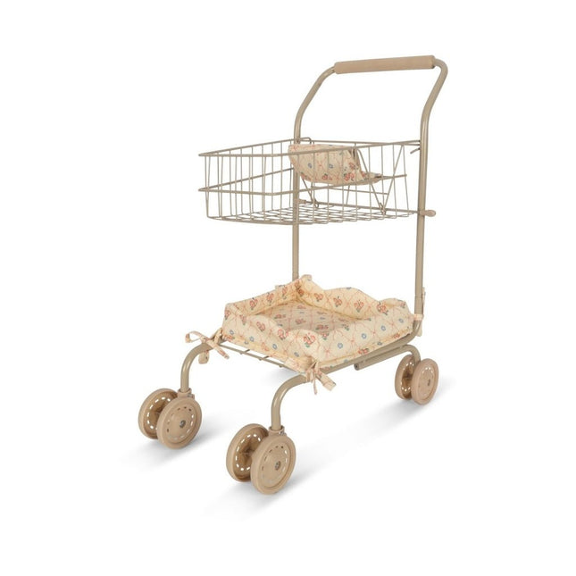 Konges Slojd Poppen Winkelwagen Fleur Decor koop je bij Babywinkel