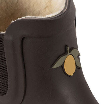 Konges Slojd Regenlaarsjes Lemon Lowchocolate Brown - Konges Slojd - Babywinkel - 5715404261609