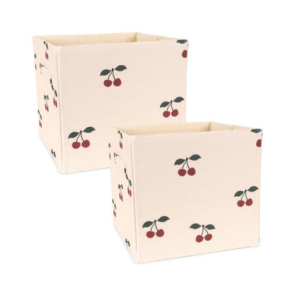 Konges Sløjd Stoffen Opbergmandjes 2 Stuks Cherry koop je bij Babywinkel