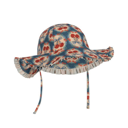 Konges Slojd Zonnehoedje Baby Maya Swim Cherry Bow Blue - Konges Slojd - Babywinkel - 5715681034699