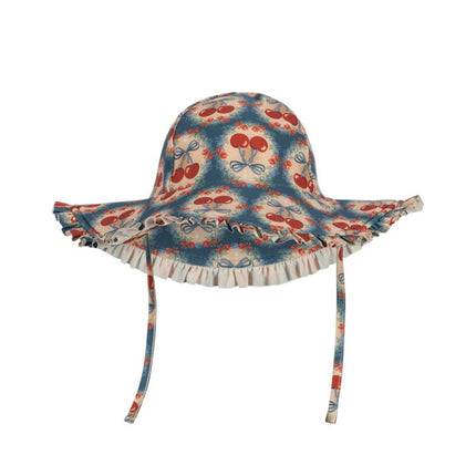 Konges Slojd Zonnehoedje Baby Maya Swim Cherry Bow Blue - Konges Slojd - Babywinkel - 5715681034699