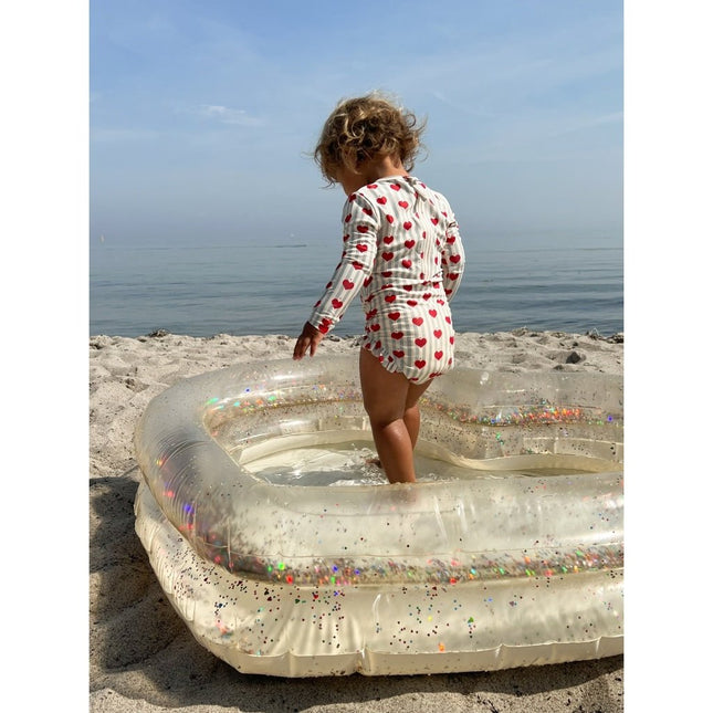 Konges Slojd Zwembad Hart Transparent Cream koop je bij Babywinkel