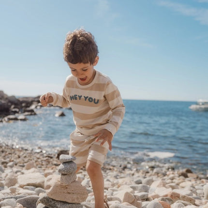 Korte broek Biscuit Stripe koop je bij Babywinkel