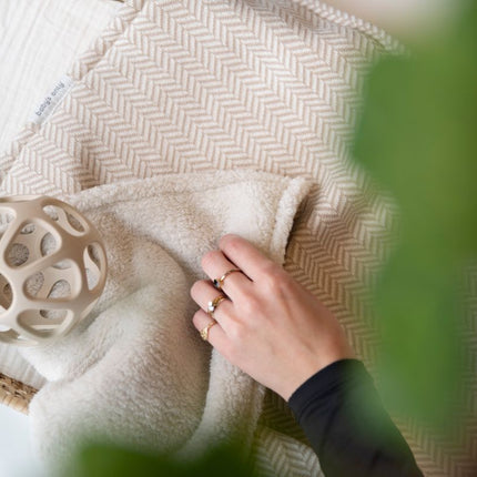 Ledikantdeken teddy Dawn beige/ecru - Babywinkel - 8721052101553
