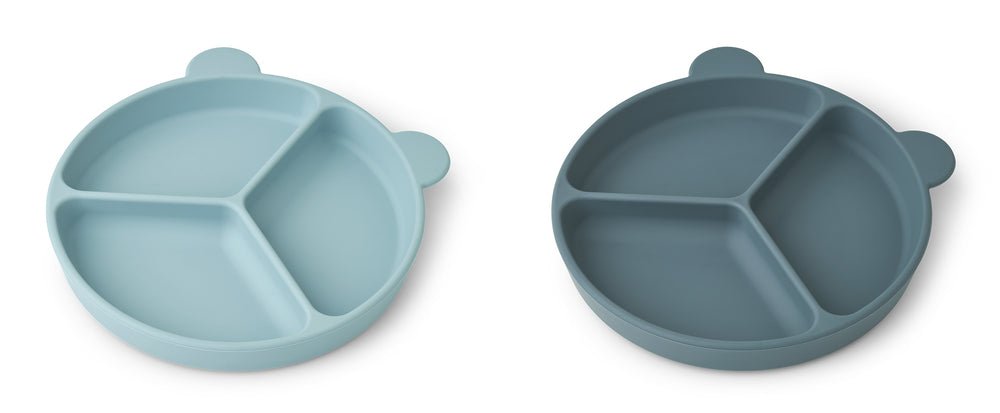 Liewood Babybord Stacy Sea Blue/Whale Blue 2St koop je bij Babywinkel