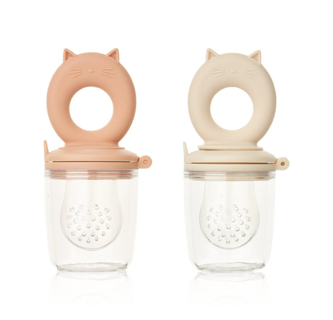 Liewood Fingerfeeder Miranda Cat Shape Tuscany Rose/Apple Blossom 2St koop je bij Babywinkel