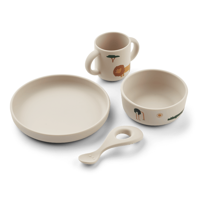 Liewood Kinderservies Set Vivi Safari Sandy - Liewood - Babywinkel - 5715335052840