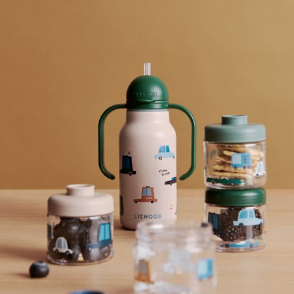 Liewood Opbergbakjes Dominique Tritan Cars / Sandy 100ml 4st koop je bij Babywinkel