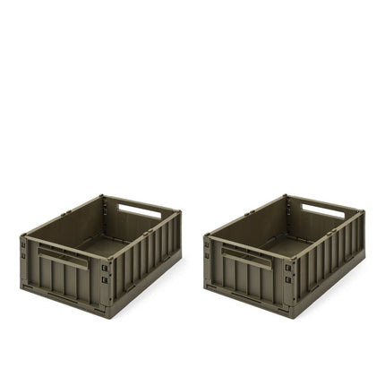 Liewood Opbergbakjes Weston Army Brown 36Cm 2St - Liewood - Babywinkel - 5715493376079