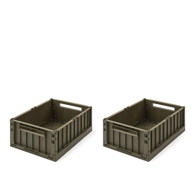 Liewood Opbergbakjes Weston Army Brown 36Cm 2St - Liewood - Babywinkel - 5715493376079