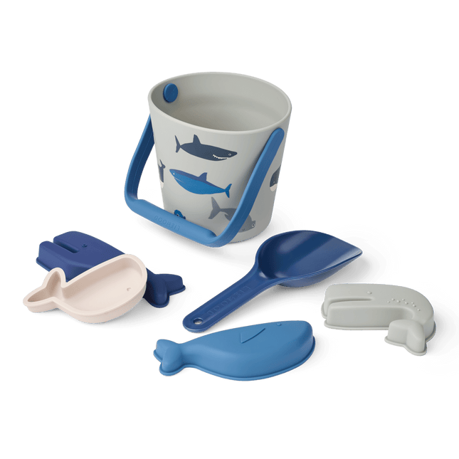 Liewood Strandtentje Gilma Shark Dove Blue koop je bij Babywinkel