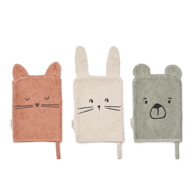 Liewood Washandje Sylvester Classic Dove Blue 3St koop je bij Babywinkel