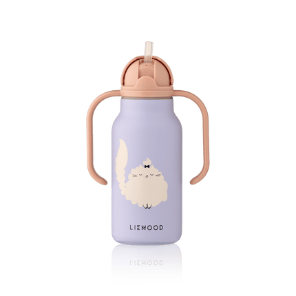 Liewood Waterfles Kimmie Cat / Warm lilac 250ml koop je bij Babywinkel