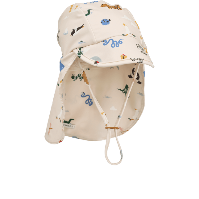 Liewood Zonnehoedje Baby Cecilia Around The World/Sandy koop je bij Babywinkel