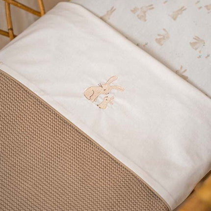<tc>Little Dutch</tc> Lenzuolo a pieghe Culla Bianco Baby Bunny