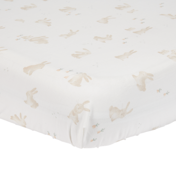 <tc>Little Dutch</tc> Lenzuolo a pieghe Culla Bianco Baby Bunny