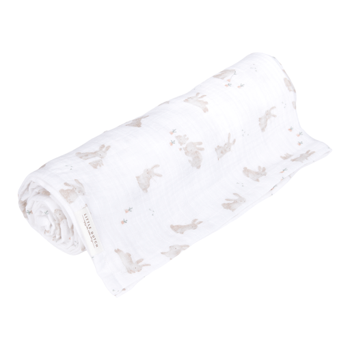 <tc>Little Dutch</tc> Coperta Swaddle Idrofila 120Cm Baby Bunny