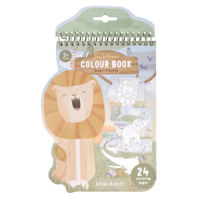 Little Dutch Kleurboek Safari Friends Leeuw koop je bij Babywinkel