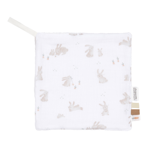 <tc>Little Dutch</tc> Coperta coccolosa Idrofila Bianca Baby Bunny 20X20Cm