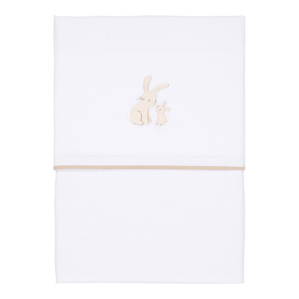 <tc>Little Dutch</tc> Lenzuolo da letto Baby Bunny Bianco Ricamato