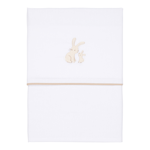 <tc>Little Dutch</tc> Asciugamano da culla Baby Bunny Bianco Ricamato
