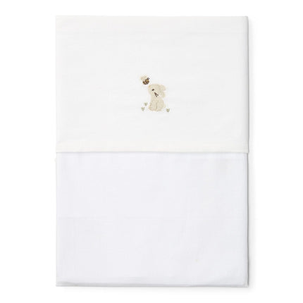 Little Dutch Wieglaken Baby Bunny Wit Geborduurd koop je bij Babywinkel